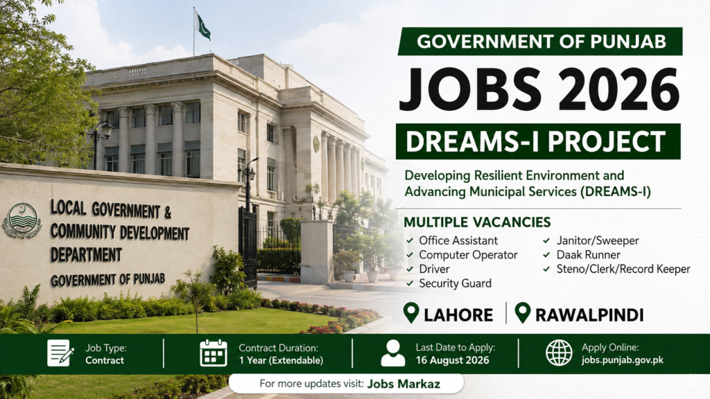 Government of Punjab DREAMS-I Jobs 2026